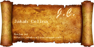 Jakab Celina névjegykártya